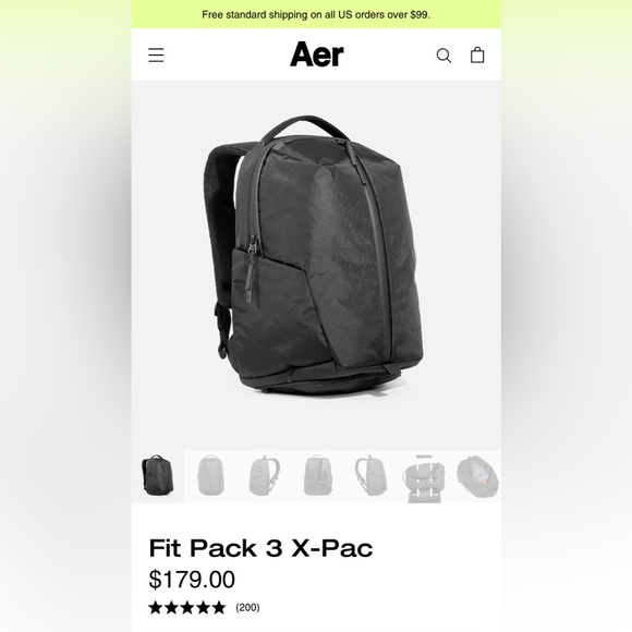AER Black Backpack - Picture 1 of 6